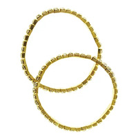 Diamante Stretch Bracelet 2 Pack - Gold- alt image 0