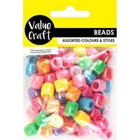 Pony Beads Large Assorted AB Finish 50g- alt image 0