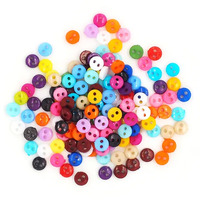 Buttons 6mm Mini Round 100 Pack - Assorted Colours- alt image 0
