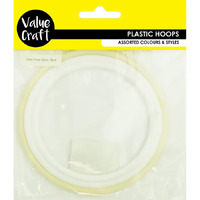 White Plastic Hoops 3 Pack - 10cm 11cm 12cm- alt image 0