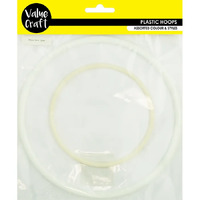 White Plastic Hoops 2 Pack - 13cm 19cm- alt image 0