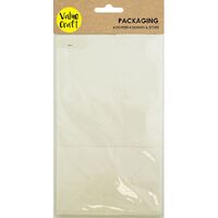 Paper Bags with Gusset 21x12x8cm White 10pk- alt image 0