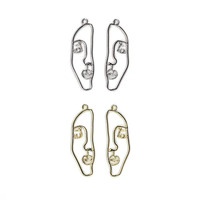 Abstract Face Charms 4pcs- alt image 0