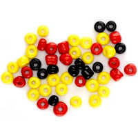 Seed Beads 3.6mm 60g - Red, Yellow & Black- alt image 0