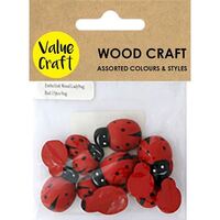 Embellish Wooden Ladybugs Red 15 Pack- alt image 0