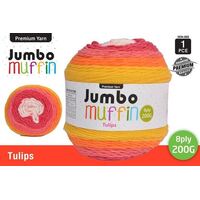 Jumbo Muffin Premium Knitting Yarn 8ply 200G Tulips- alt image 0
