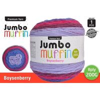 Jumbo Muffin Premium Knitting Yarn 8ply 200G Boysenberry- alt image 0
