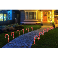Solar 8 Pack Candy Cane Path LED Outdoor Lights- alt image 0