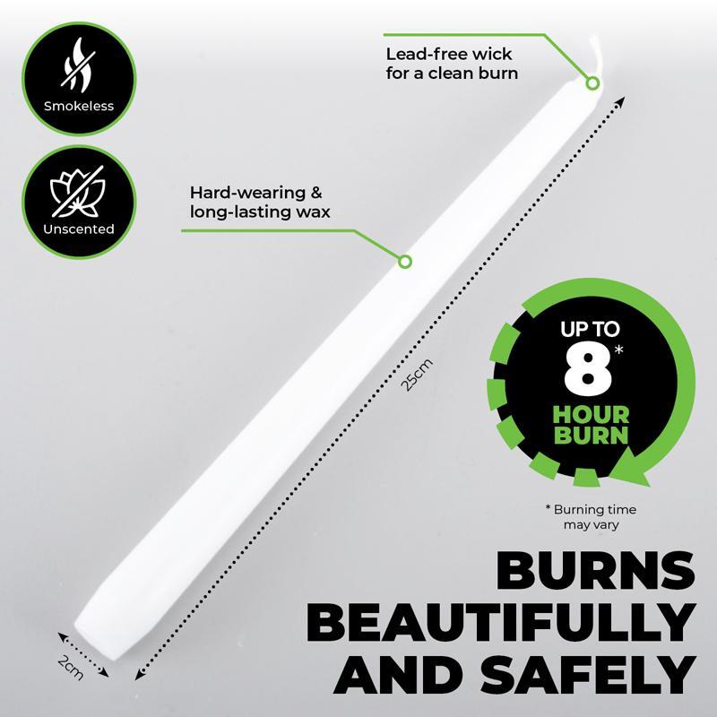 Unscented Taper Candles 25cm 4 Pack Cheap Homeware Store Online