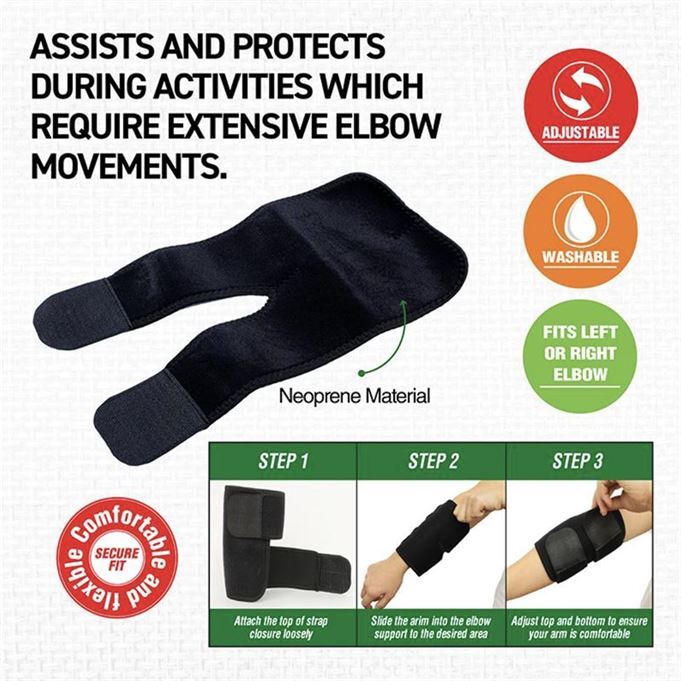 Premium Neoprene Elbow Support- alt image 1