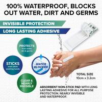 Bandage Waterproof Clear Adhesive 76mm x 19mm 20 Pack- alt image 1