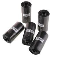 Dog Clean Up Refill Black Bags 5 Rolls x 15pcs- alt image 1