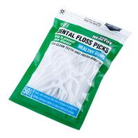 Dental Floss Pick In Resealable Bag - Plastic - 50 Pack- alt image 1