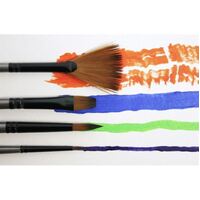Mont Marte Gallery Series Paint Brush Set - Acrylic 4pc Artist Painting Brushes Set Taklon- alt image 1