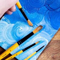 Mont Marte Gallery Series Paint Brush Set - Acrylic 4pc- alt image 1