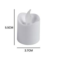 Battery Operated Tealights Large Candles Warm White - 4 Pack- alt image 1