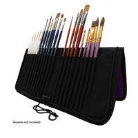 Mont Marte Zippered Brush Wallet with 22 Slots Paint Brushes Storage Wallet Easel Style- alt image 1