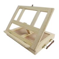 Mont Marte Desk Easel - Compact Tabletop Easel w/Drawer Pine Wood- alt image 1
