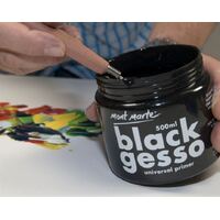 Mont Marte Gesso Primer - Black 500ml- alt image 1