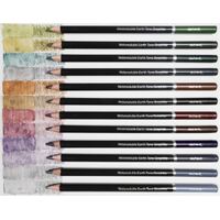 Mont Marte Watersoluble Earth Tones Coloured Graphite Pencils 12pc- alt image 1
