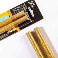 Mont Marte Acrylic Paint Pens Dual Tip Gold 2pc- alt image 1