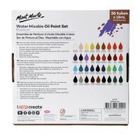 Mont Marte Paint Set - H2O Water Mixable Oil Paint 36pc x 18ml- alt image 1