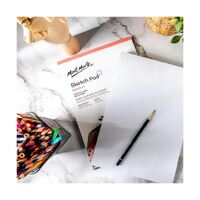 Mont Marte Sketch Pad White Paper A5 150gsm 25 Sheet- alt image 1