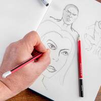 Mont Marte Sketch Book Hard Cover A4 110gsm 220pg- alt image 1