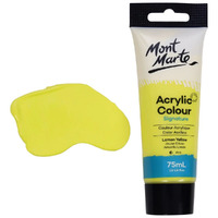 Mont Marte Signature Acrylic Paint 75ml Tube - Lemon Yellow- alt image 1