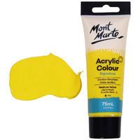 Mont Marte Signature Acrylic Paint 75ml Tube - Medium Yellow- alt image 1