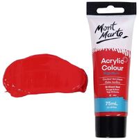 Mont Marte Signature Acrylic Paint 75ml Tube - Brilliant Red- alt image 1