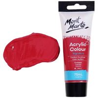 Mont Marte Signature Acrylic Paint 75ml Tube - Crimson- alt image 1