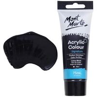 Mont Marte Signature Acrylic Paint 75ml Tube - Lamp Black- alt image 1
