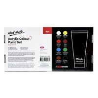 Mont Marte Signature Acrylic Colour Paint Set 8pc x 75ml- alt image 1