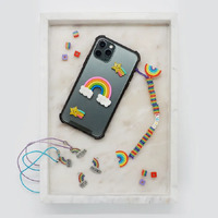 3D Rainbow Clay Embellishments 4pcs- alt image 1