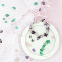 Natural Gemstone Beads Amethyst 20g- alt image 1