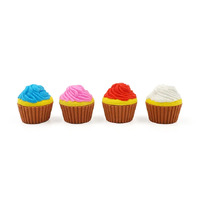Mini Novelty Cupcake Erasers 4 Pack- alt image 1