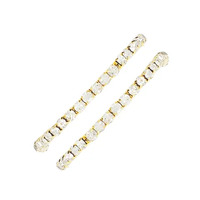 Diamante Stretch Bracelet 2 Pack - Gold- alt image 1