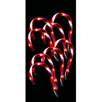 Solar 8 Pack Candy Cane Path LED Outdoor Lights- alt image 1