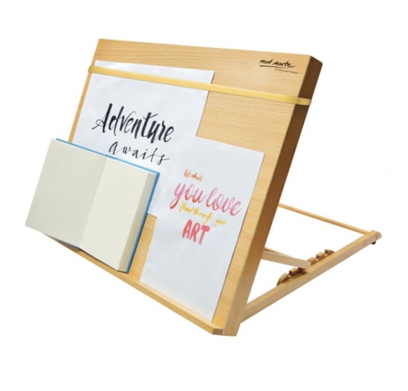 Mont Marte A3 Drawing Board Desk Easel Adjustable with Band Painting Stand- alt image 2