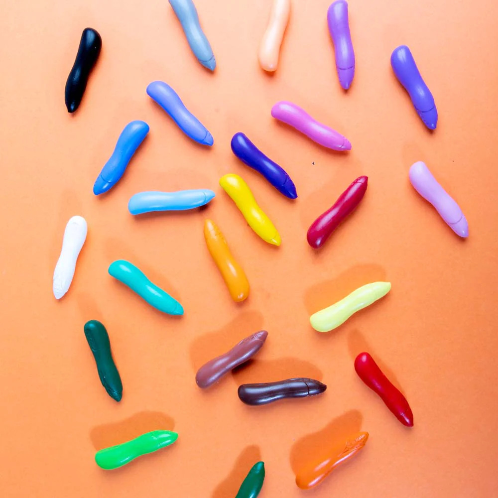 Mont Marte CornShape Crayon Set 24pc Cheap Kids Craft Supplies