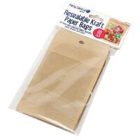 10PCS Kraft Paper Bags Lock Eco Resealable Window Pouches 8cm x 13cm- alt image 2