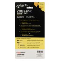 Mont Marte Paint Brush Set - Detail / Liner 5pc- alt image 2