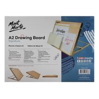 Mont Marte A2 Drawing Board / Easel with Elastic Band Folded Beech Wood- alt image 2