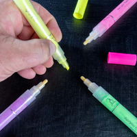 Mont Marte Acrylic Paint Pens Broad Tip Fluoro 6pc- alt image 2