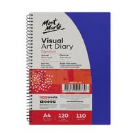 Mont Marte Visual Art Diary Spiral Bound Colour Cover White Paper A4 110gsm 120 Sheet- alt image 2