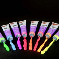Mont Marte Intro Paint Set - Fluro Acrylic Paint 8pc x 18ml - Glows Under Black Light- alt image 2