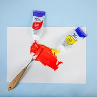 Mont Marte Satin Acrylic Primary Paint Set 6pc x 50ml- alt image 2