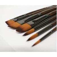 Mont Marte Paint Brush Set - Acrylic Brushes In Wooden Box 7pc- alt image 3