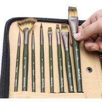 Mont Marte Signature Paint Brush Set - Artist Brushes In Easel Wallet 17pc- alt image 3